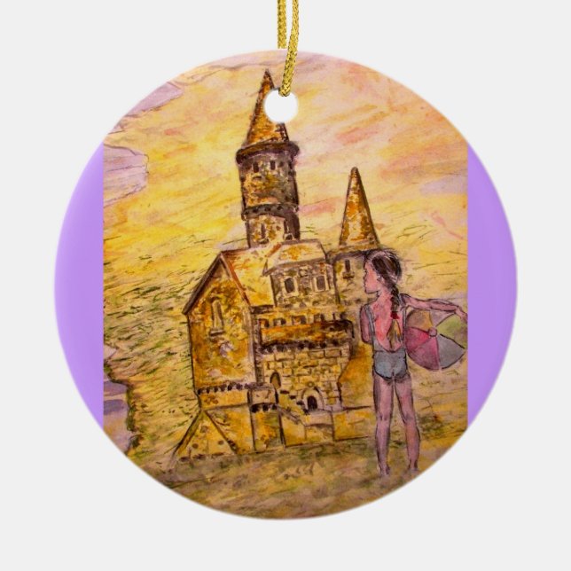 giant sandcastle ceramic ornament (Front)