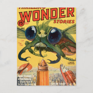 Giant Scary Fly Postcard