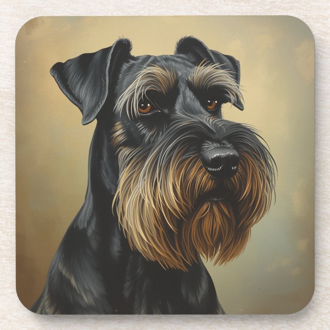 Giant Schnauzer Beverage Coaster (Front)