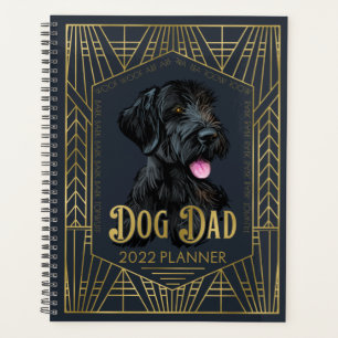 Giant Schnauzer Black Dog Dad Funny 2022 Planner