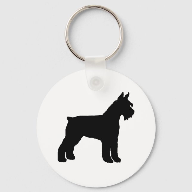 Giant Schnauzer (black) Keychain (Front)