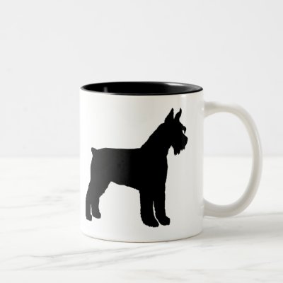 Giant Schnauzer (black) Two-Tone Coffee Mug