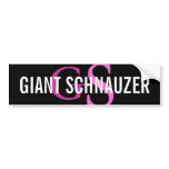 Giant Schnauzer Breed Monogram Bumper Sticker