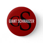 Giant Schnauzer Breed Monogram Button