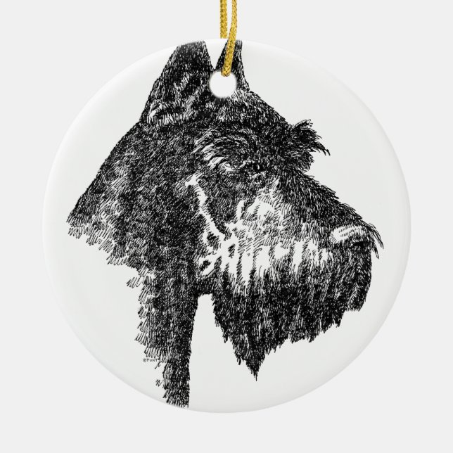 Giant-Schnauzer Ceramic Ornament (Front)