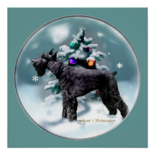 Giant Schnauzer Christmas Poster
