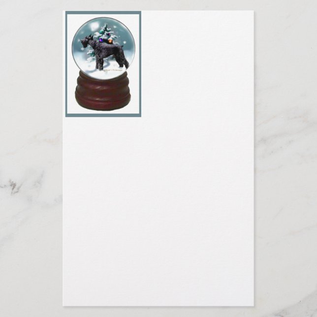 Giant Schnauzer Christmas Stationery (Front)