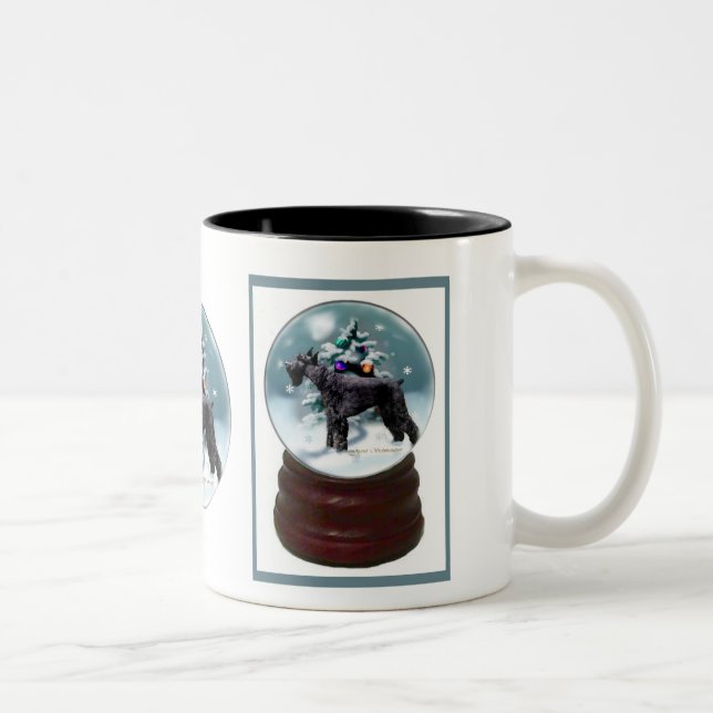 Giant Schnauzer Christmas Two-Tone Coffee Mug (Right)