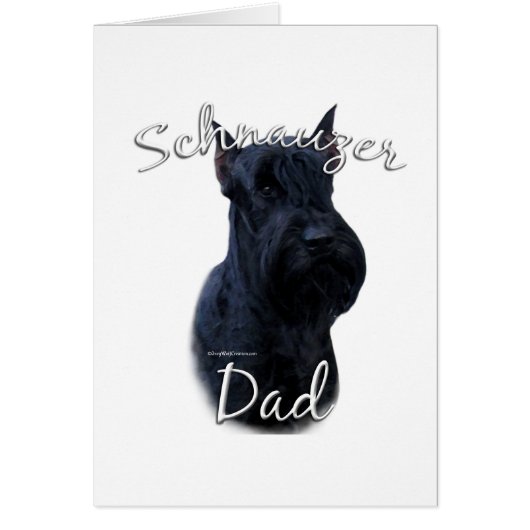 Giant Schnauzer Dad 2 Cards (Front)