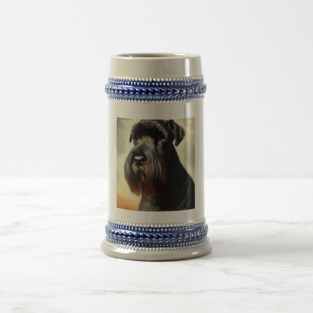 Giant Schnauzer Dog Beer Stein (Center)