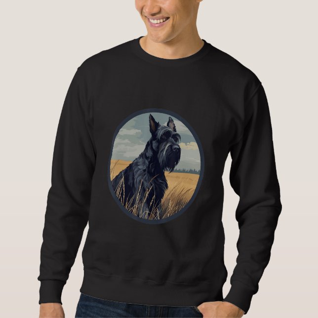Giant Schnauzer Dog Breed Dog Motif Sweatshirt (Front)