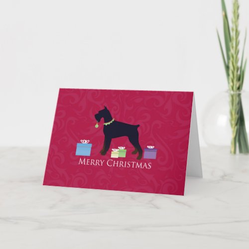 Giant Schnauzer Dog Breed Merry Christmas Cards