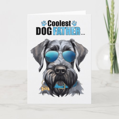 Giant Schnauzer Dog Coolest Dad Fathers Day Holiday Card