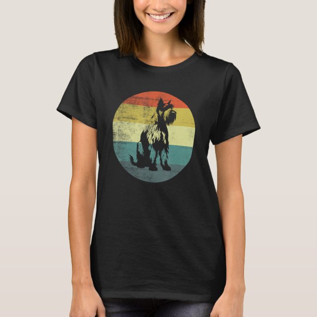Giant Schnauzer Dog Retro Style T-Shirt (Front)