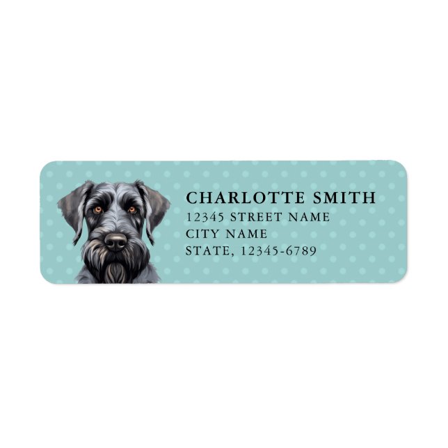 Giant Schnauzer Dog Return Address Labels (Front)