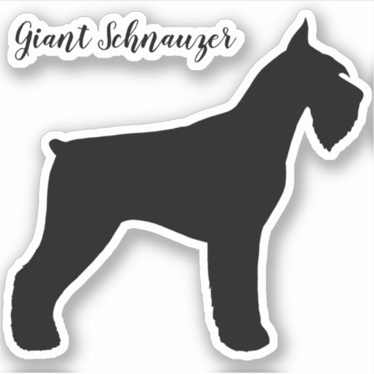 Giant Schnauzer Dog Silhouette Vinyl Sticker | Zazzle.com