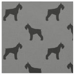 Giant Schnauzer Dog Silhouettes Grey and Black Fabric