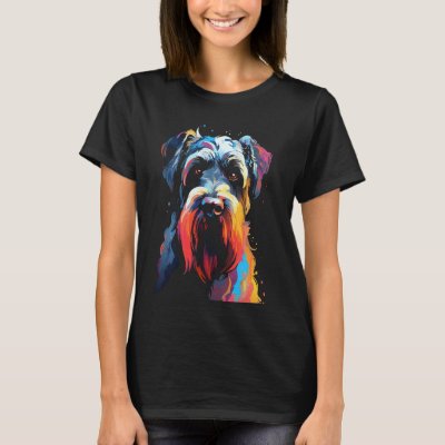 Giant schnauzer dog walking pet fan T-Shirt