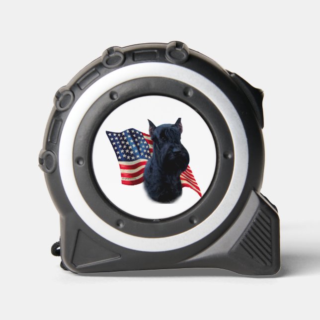 Giant Schnauzer Flag Tape Measure (Front)