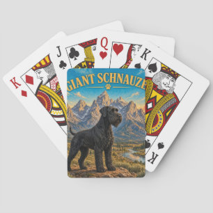 Giant Schnauzer, Geometric Mosaic Poker Cards