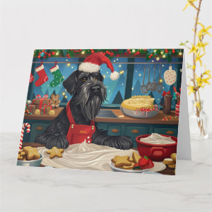Giant Schnauzer Holiday Baking: Festive Christmas Card