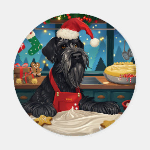 Giant Schnauzer Holiday Baking: Festive Christmas Coaster Set