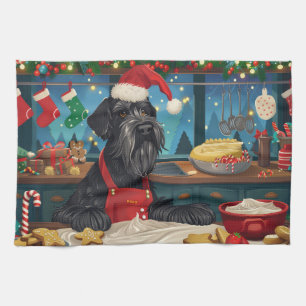 Giant Schnauzer Holiday Baking: Festive Christmas Kitchen Towel