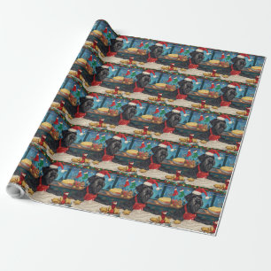 Giant Schnauzer Holiday Baking: Festive Christmas Wrapping Paper