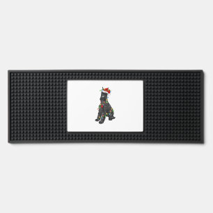 Giant Schnauzer Lover Xmas Santa Giant Schnauzer C Bar Mat