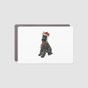 Giant Schnauzer Lover Xmas Santa Giant Schnauzer C Car Magnet