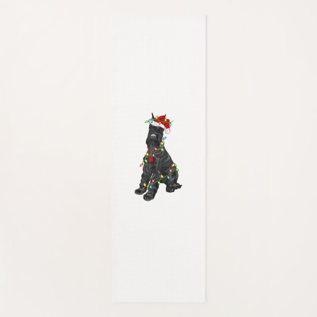 Giant Schnauzer Lover Xmas Santa Giant Schnauzer C Yoga Mat (Front)