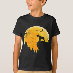 Giant Schnauzer Lovers   Halloween Full Moon T-Shirt