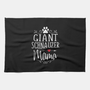 giant schnauzer mama - funny schnauzer lover gift kitchen towel
