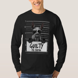 Giant Schnauzer Mugshot Guilty Dog T-Shirt