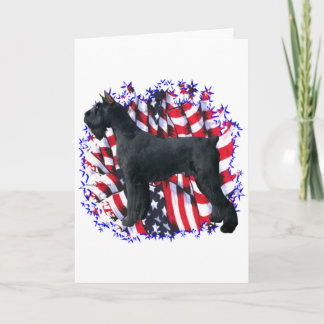 Giant Schnauzer Patriot Card