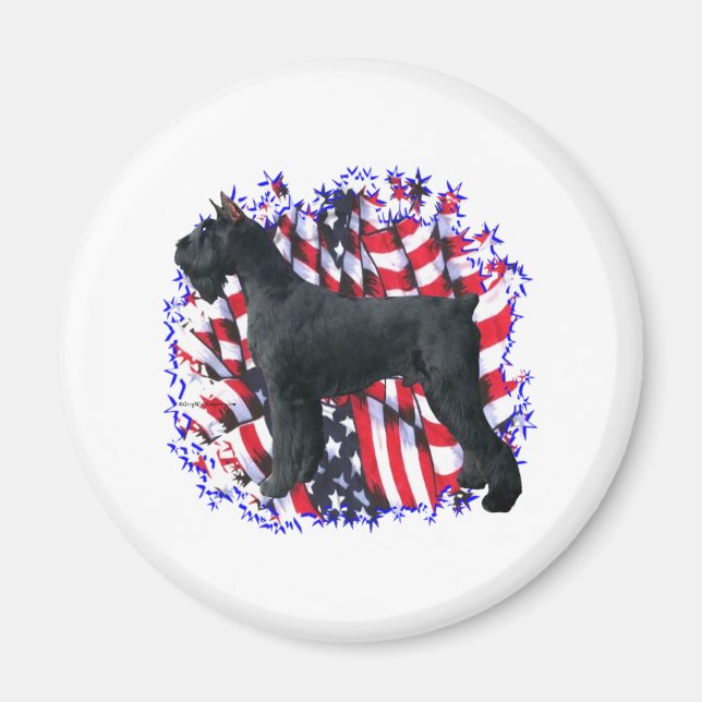 Giant Schnauzer Patriot Magnet (Front)