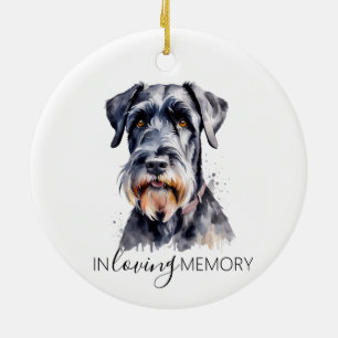 Giant Schnauzer pet memorial christmas Ceramic Ornament