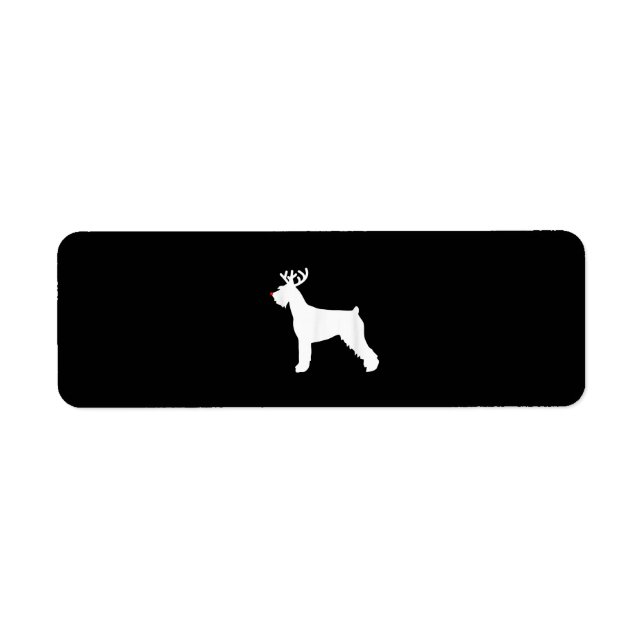 giant schnauzer reindeer christmas dog label (Front)
