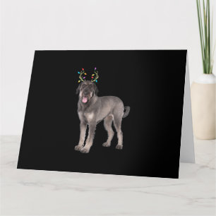 giant schnauzer reindeer christmas dog sweat card