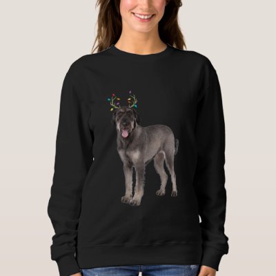 giant schnauzer reindeer christmas dog sweat sweatshirt