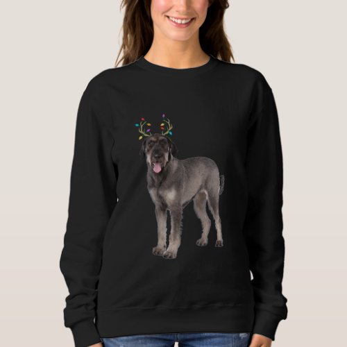 giant schnauzer reindeer christmas dog sweat sweatshirt