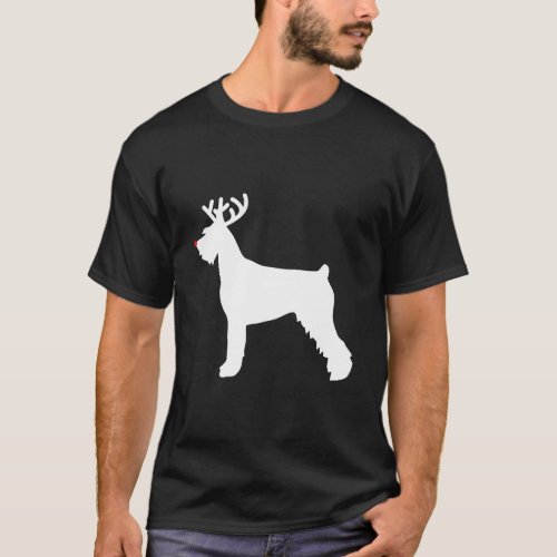 Giant Schnauzer Reindeer Christmas Dog T_Shirt