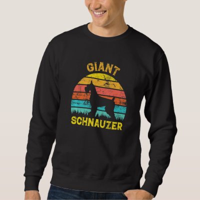 Giant Schnauzer Retro Vintage Schnauzer Dog Sunset Sweatshirt