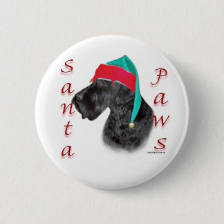 Giant Schnauzer Santa Paws Pinback Button