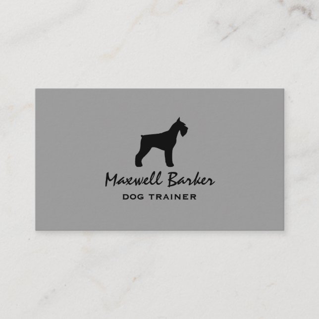 Giant Schnauzer Silhouette Business Card (Front)