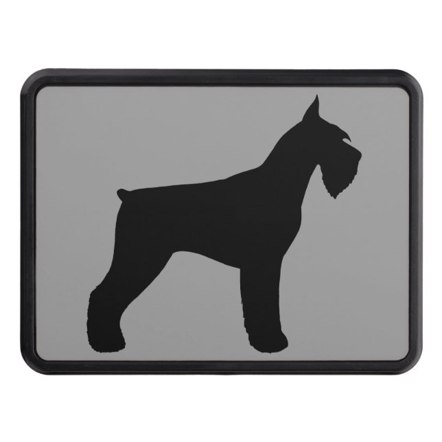 Giant Schnauzer Silhouette Tow Hitch Cover (Front)