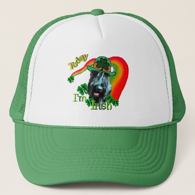 Giant Schnauzer St Patricks Day Trucker Hat (Front)