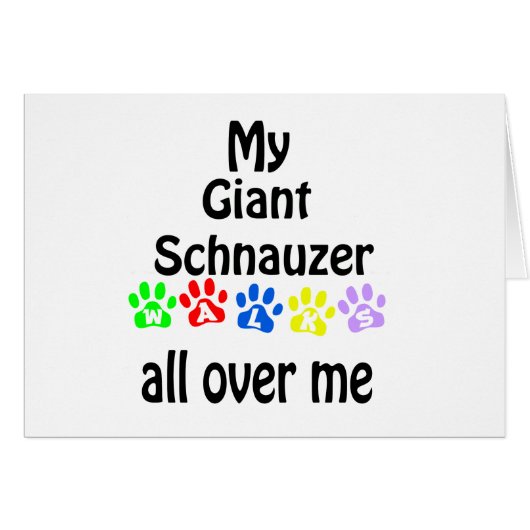 Giant Schnauzer Walks Design (Front Horizontal)