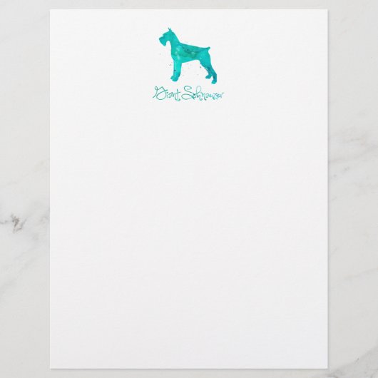Giant Schnauzer Watercolor Design (Front)