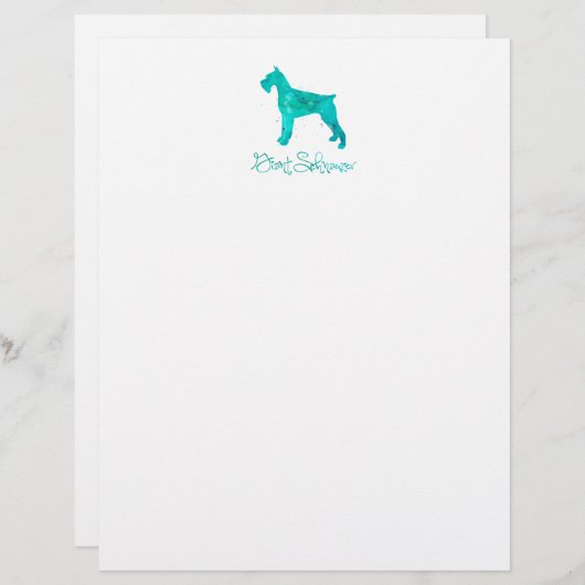 Giant Schnauzer Watercolor Design (Front/Back)